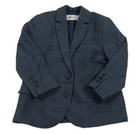 Tmavomodré melírované slávnostné sako H&M
