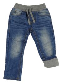 Modré podšité rifle s úpletovým pasem Dopodopo