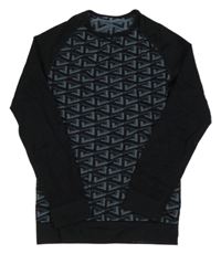 Čierno-modré vzorované funkčné tričko Crivit