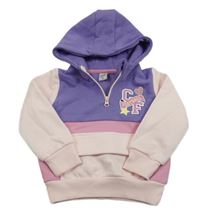 Fialovo-ružová mikina s písmeny a kapucňou Kiki&Koko