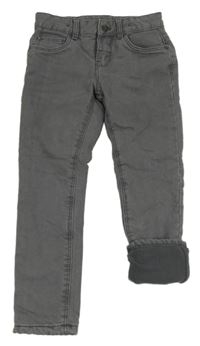 Šedé zateplené slim rifle C&A