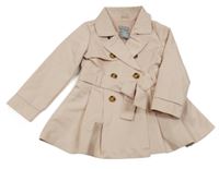 Ružový šušťákový jarný kabát s opaskom Tahari