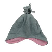 Šedá fleecová podšitá čepice s třásněmi Papagino