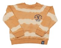 Oranžová batikovaná mikina so sufrmi a nápisom Primark