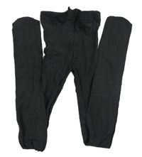 Antracitové melírované silonky Tex