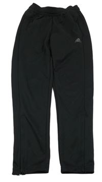 Čierne športové funkčné tepláky s logom Adidas