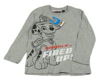 Nové - Šedé melírované triko s Marshallem Nickelodeon