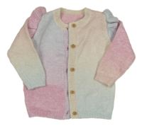 Duhový prepínaci sveter s volánikmi Tu