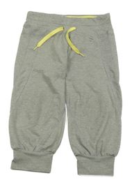 Šedé melírované sportovní capri tepláky H&M