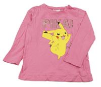 Růžové triko s Pikachu