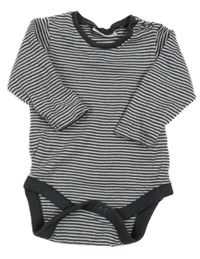 Antracitovo-bílé pruhované body Next