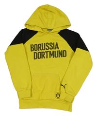 Žlto-čierna futbalová mikina s kapucí - Borussia Dortmud Puma