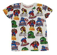 Bílo-barevné tričko s Marvel hrdiny Marvel