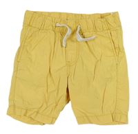 Žluté plátěné kraťasy H&M
