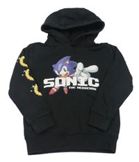 Čierna mikina so Sonicem a kapucňou Next