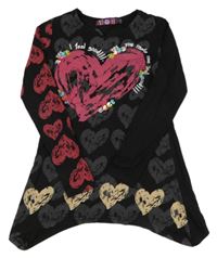 Čierna tunika so srdiečkami zn. Desigual