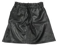 Černá koženková sukně s kapsami Primark