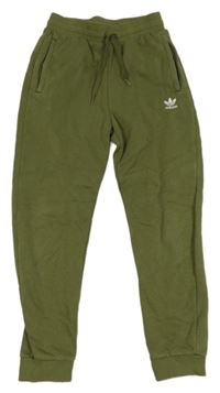 Khaki tepláky s logem Adidas