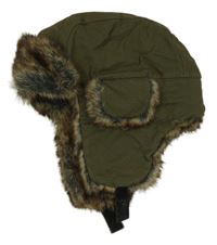 Khaki plátěná zateplená beranice Debenhams