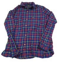 Modro-červená kostkovaná košile 