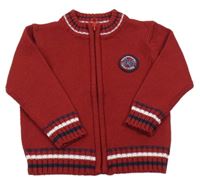 Rubínový prepínaci sveter s nášivkou nkd