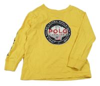 Žluté triko s potiskem Ralph Lauren
