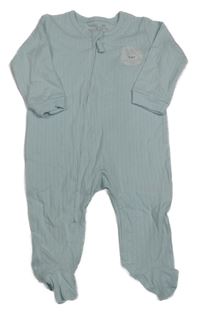 Nové - světlemodrý žebrovaný overal 