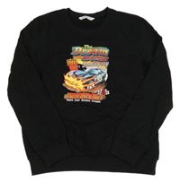 Čierna mikina s potlačou shein