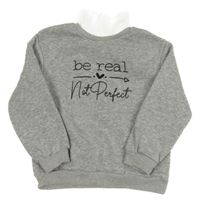 Sivá melírovaná mikina s nápisom a rolákom shein