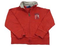 Červená prepínaci mikina s nápisom OVS