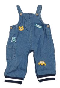 Modré lehké riflové laclové kalhoty s nášivkami Nutmeg