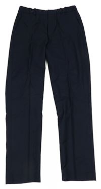 Tmavomodré spoločenské nohavice H&M