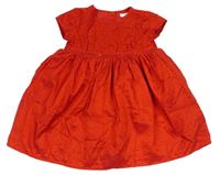 Červené slávnostné šaty s čipkou M&Co.