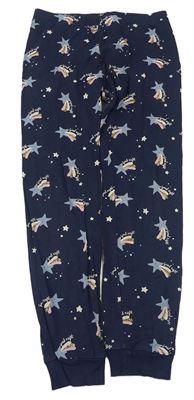 Tmavomodré pyžamové nohavice s kometami H&M