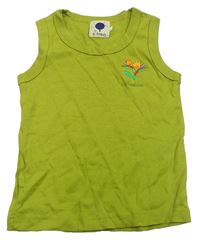Khaki top s květem
