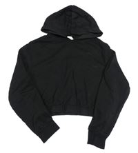 Čierna crop mikina s kapucňou zn. H&M