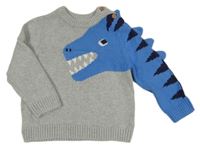 Sivo-modrý sveter s dinem Mothercare