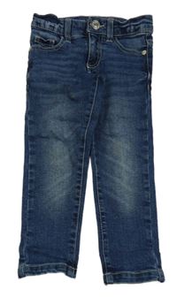 Tmavomodré skinny rifle 