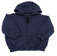 Tmavomodrá prepínaci mikina s kapucňou George