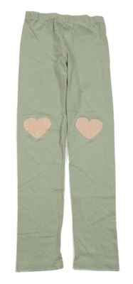 Zelené legíny so srdiečkami H&M