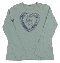 Modré triko se srdíčkem Benetton