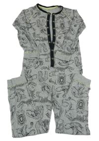 Šedý overal s diny Tu