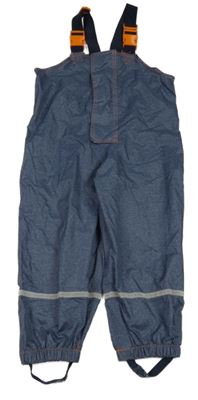 Šedomodré šusťákové voděodolné laclové kalhoty Papagino