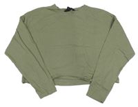 Khaki crop triko New Look