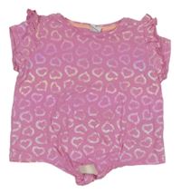 Růžové tričko se srdíčky Kiki&Koko