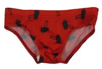 Červené plavky s palmami Tezenis 