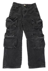 Tmavošedé široké cargo rifle 