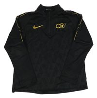 Černo-zlatá sportovní mikina -Ronaldo Nike
