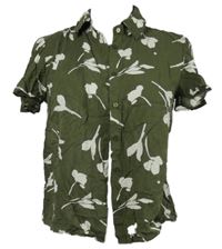 Dámská khaki květovaná halenka MNG 