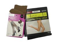 Nové - 2pack - Dámské tmavošedé silonky + 3x černé silonové ponožky + 2x tělové podkolenky